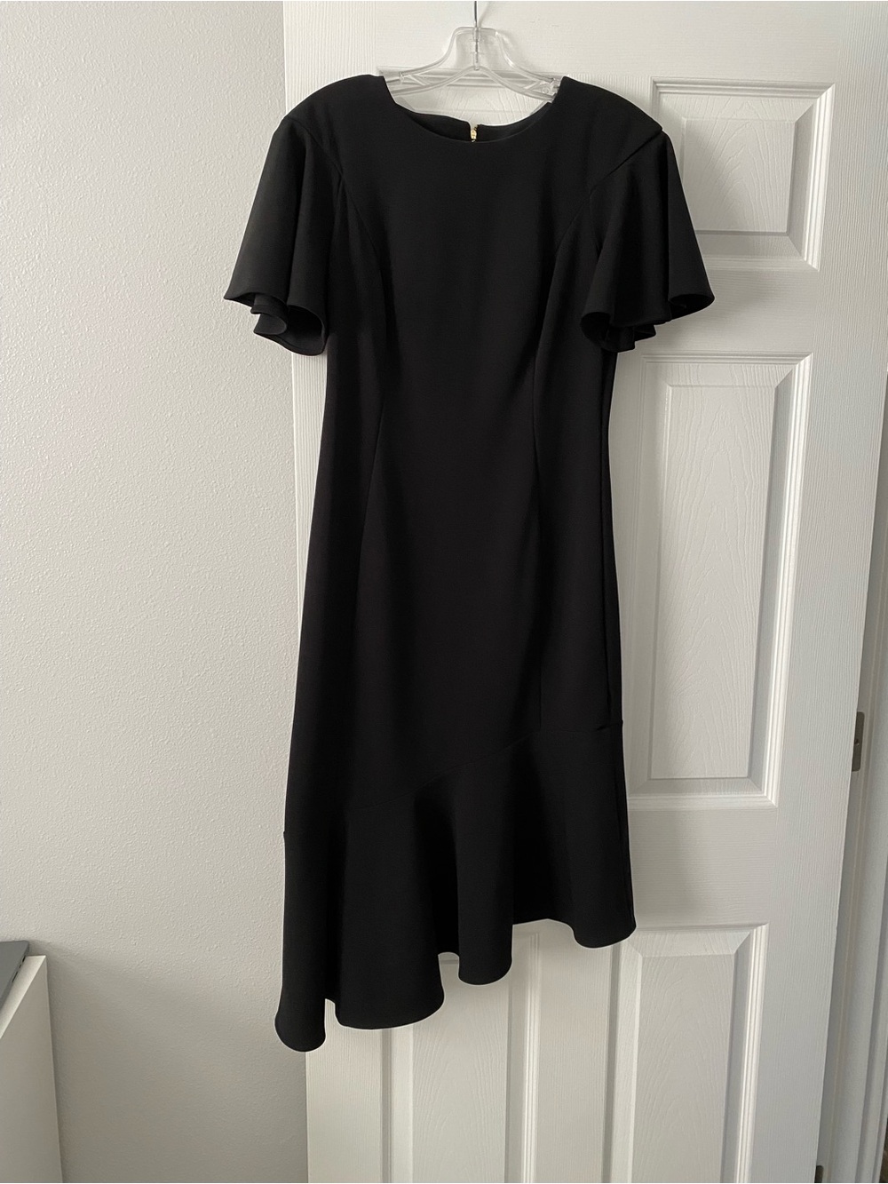 Calvin Klein asymmetrical black dress